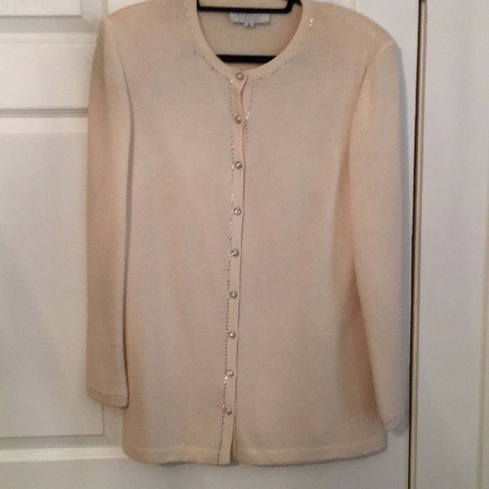 Cream St. John Knit Jacket and Shell